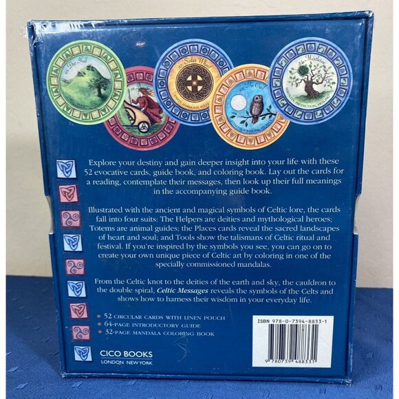 CELTIC MESSAGES Joules Taylor 64 Page Guide ~ Mandala Coloring Book ~ 52 Cards - Picture 2 of 4
